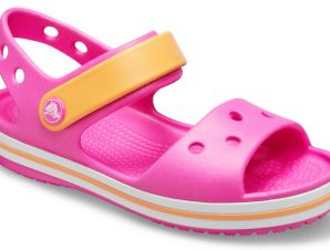 CROCS Crocband Sandal Kids 12856-6QZ ELECTRIC PINK/CANTALOUPE Ροζ